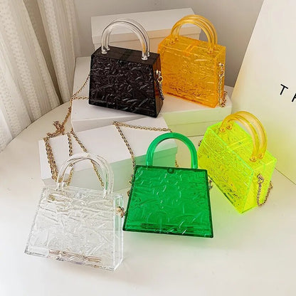 Fashion Transparent Acrylic Box Handbag