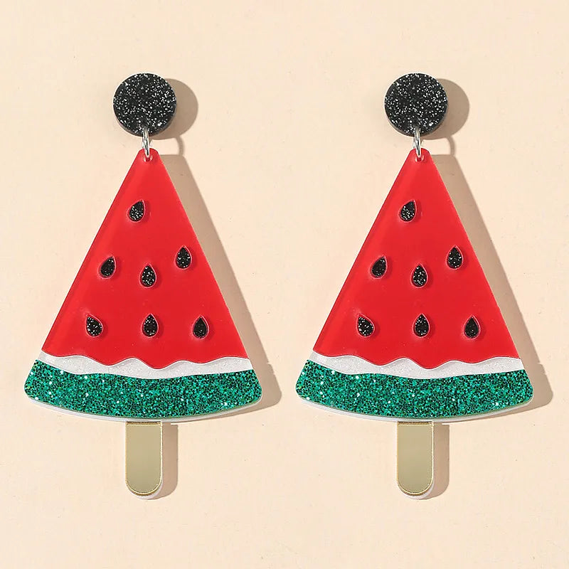 Fruit Vegetables Acrylic Drop Earrings