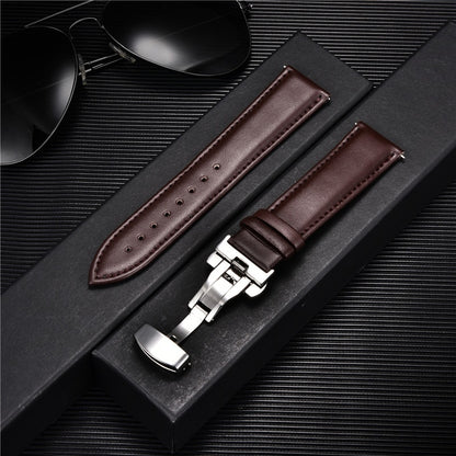 Genuine Calfskin Leather Watchband 18mm 20mm 22mm 24mm