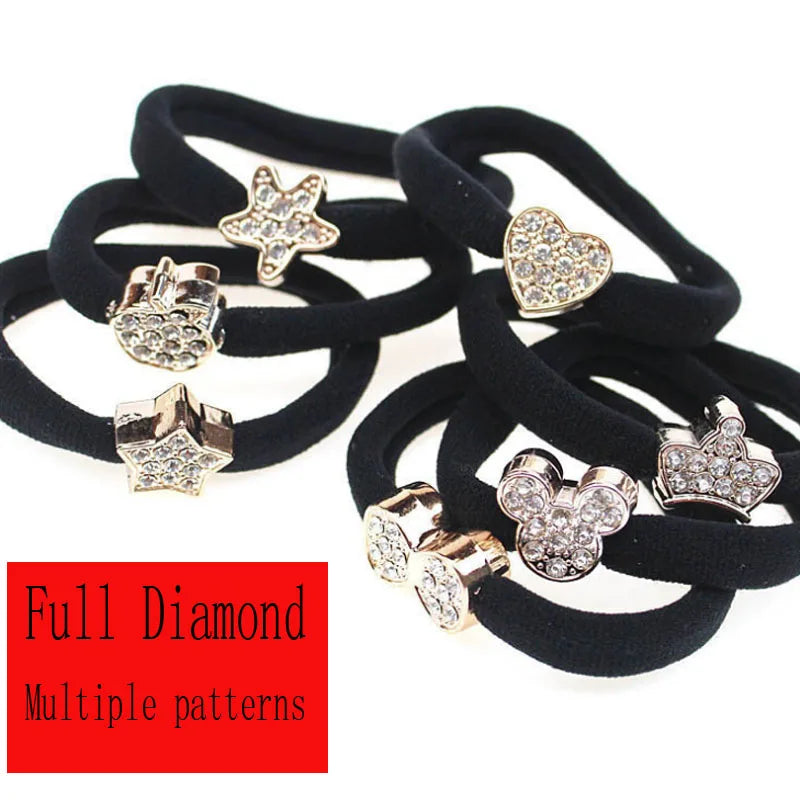 Korean Black Elastic Hair Bands Set