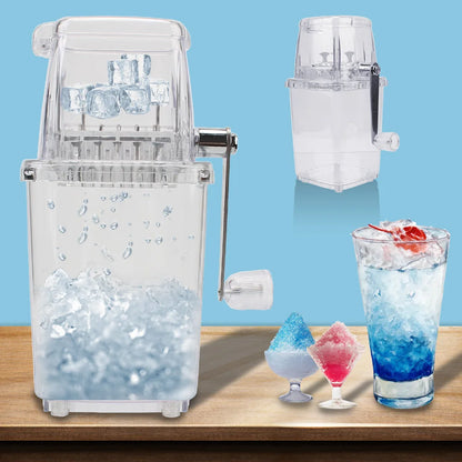 Portable 1.25L Hand Crank Ice Shaver for Drinks, Cocktails & Desserts
