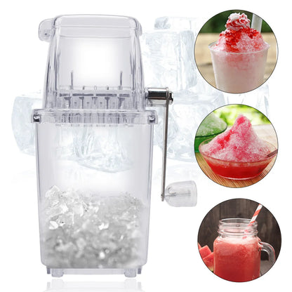 Portable 1.25L Hand Crank Ice Shaver for Drinks, Cocktails & Desserts