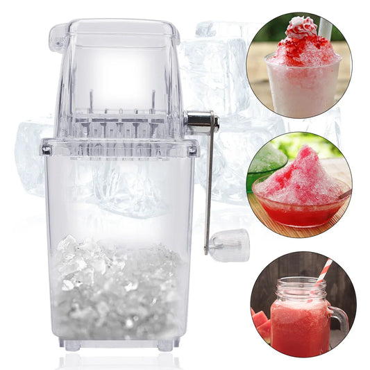 Portable 1.25L Hand Crank Ice Shaver for Drinks, Cocktails & Desserts