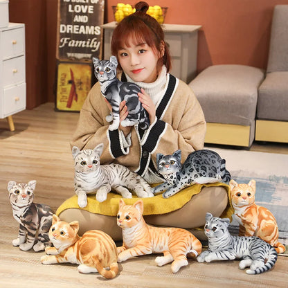 Lifelike Cat Plush Toy
