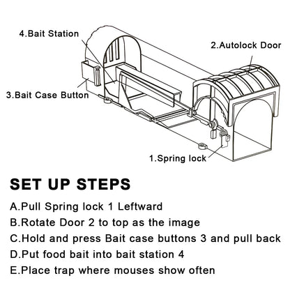 Humane Reusable Mouse Catcher Trap