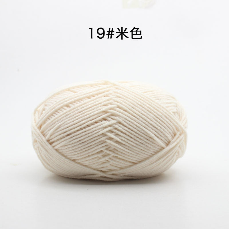 50g/Set 4ply Milk Cotton Knitting Wool Yarn