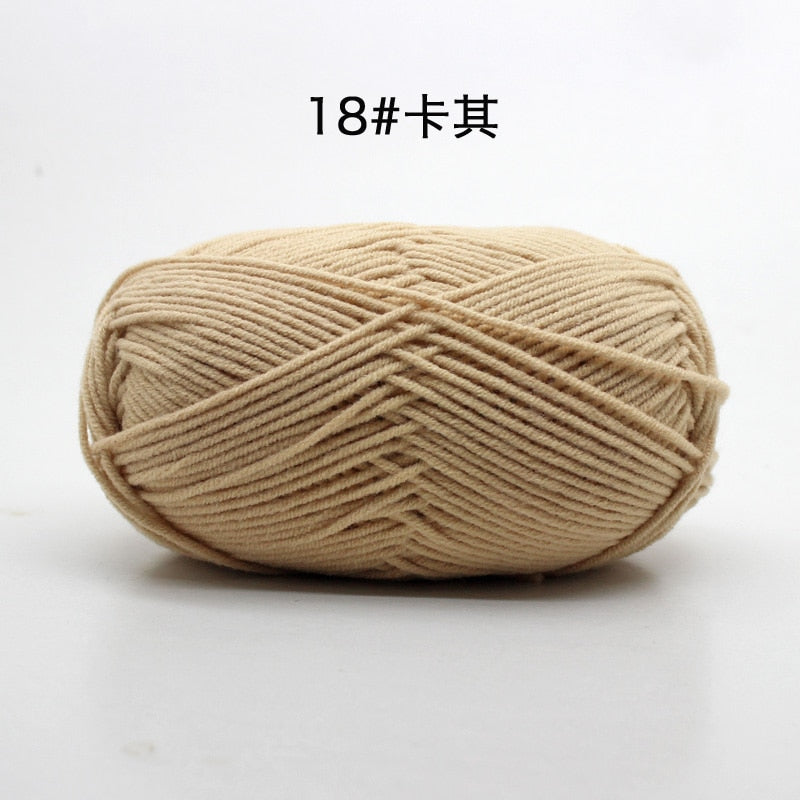 50g/Set 4ply Milk Cotton Knitting Wool Yarn