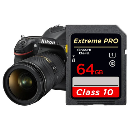 Class 10 UHS-I SDXC Camera Memory Card – A1 V10 Storage Card