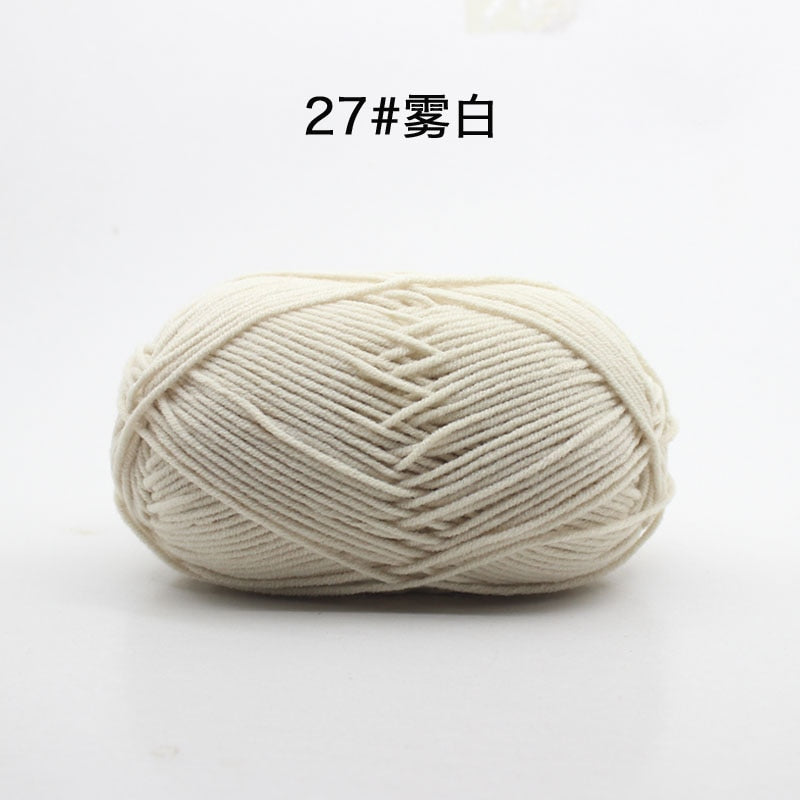 50g/Set 4ply Milk Cotton Knitting Wool Yarn