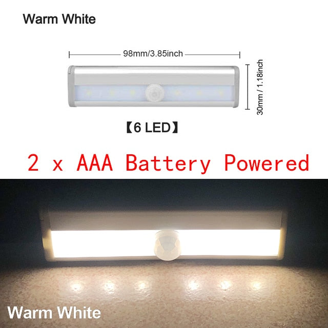 6 10 24 40 60 LEDs Under Cabinet Night Light Sensor