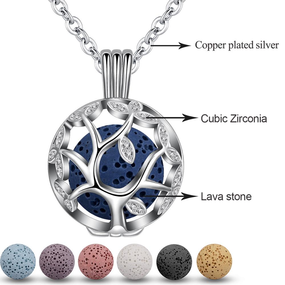 EUDORA 14mm Tree Of Life Pendant Aromatherapy