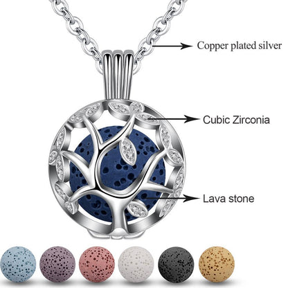 EUDORA 14mm Tree Of Life Pendant Aromatherapy