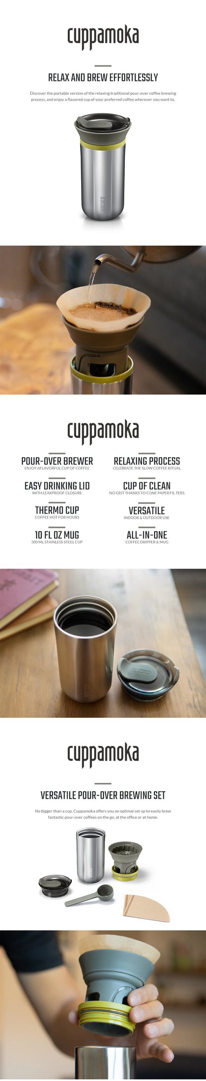 Cuppamoka Portable Pour-Over Coffee Maker