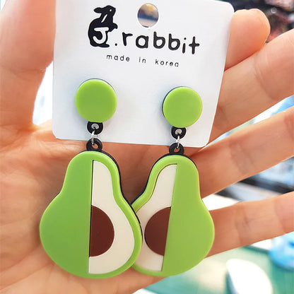 Fruit Vegetables Acrylic Drop Earrings