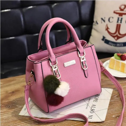 Large Capacity PU Leather Shopper Tote Bag