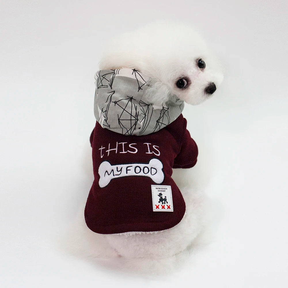 Warm Cotton Winter Dog Jacket Hoodie