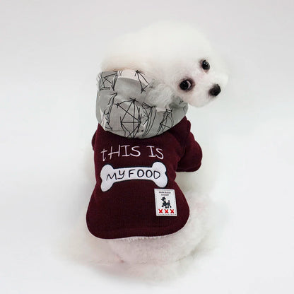 Warm Cotton Winter Dog Jacket Hoodie