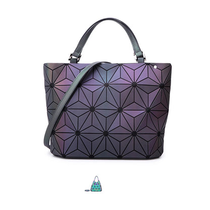 Luminous Geometric Reflective Tote Bag
