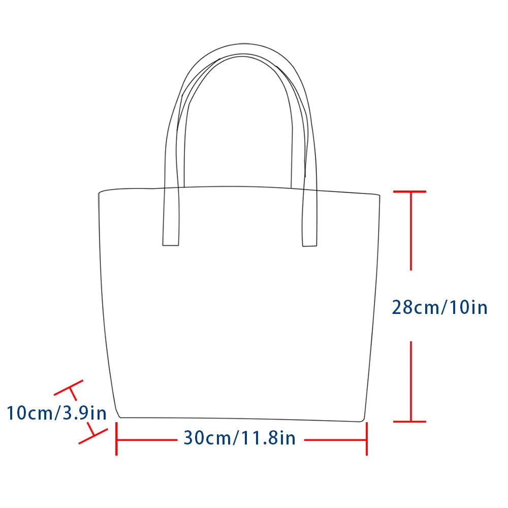 Italian-Inspired Printed PU Leather Tote Bag