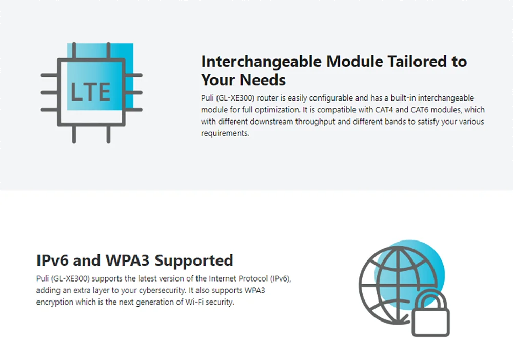 GL-XE300 OpenWrt Travel WiFi Hotspot with Battery