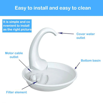 Automatic Swan Cat & Dog Water Fountain Dispenser