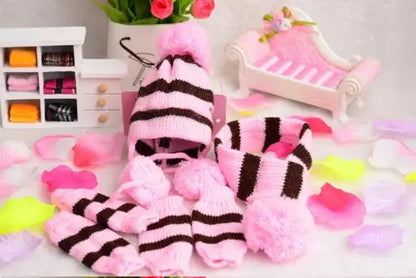 Knitted Dog Hat & Scarf Set