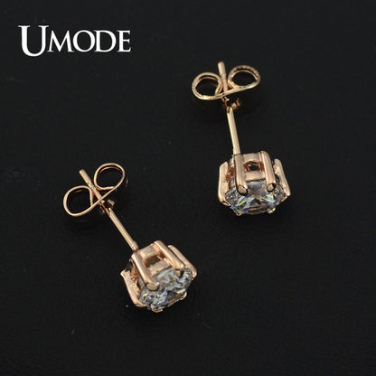 UMODE Rose Gold  0.5ct Cubic Zirconia earrings