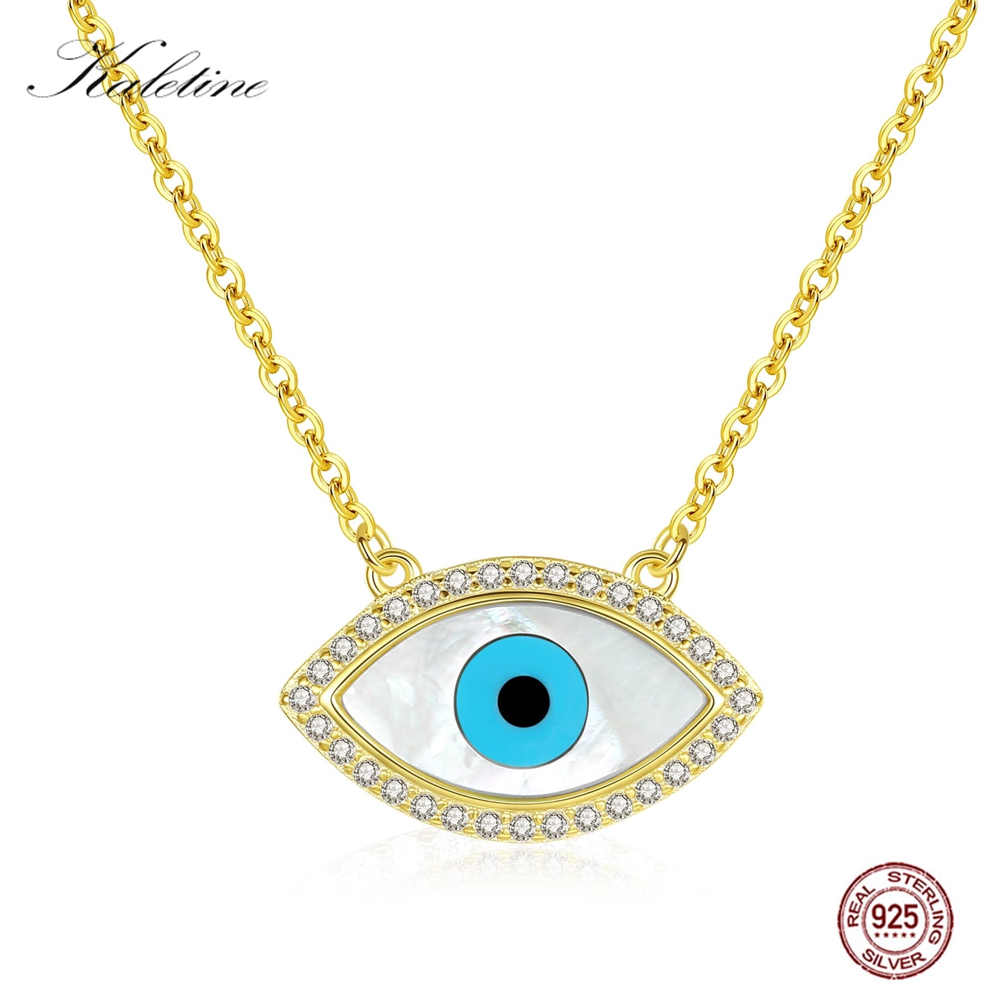 Eye Necklace Real 925 Sterling Silver