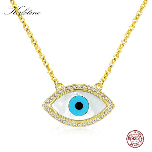 Eye Necklace Real 925 Sterling Silver