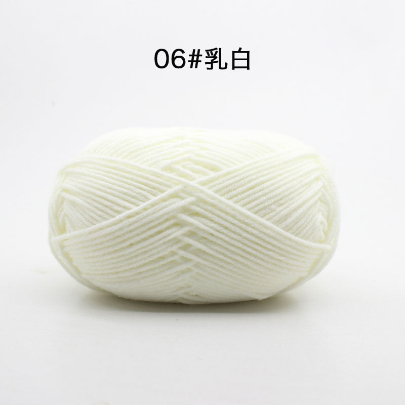 50g/Set 4ply Milk Cotton Knitting Wool Yarn