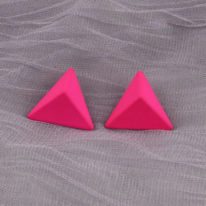 Geometry Neon Round Square Acrylic Earrings
