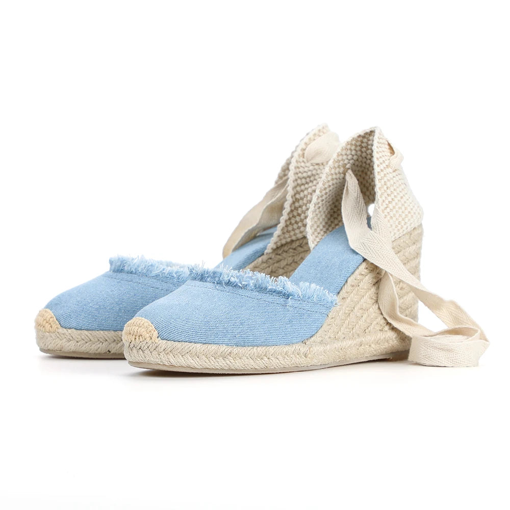 9cm Denim Sandals Espadrilles