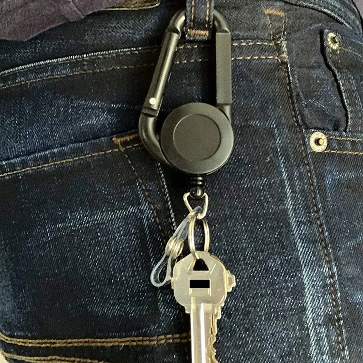 Retractable Badge Reel Keychain Clip