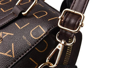 Large PU Leather Monogram Tote Handbag