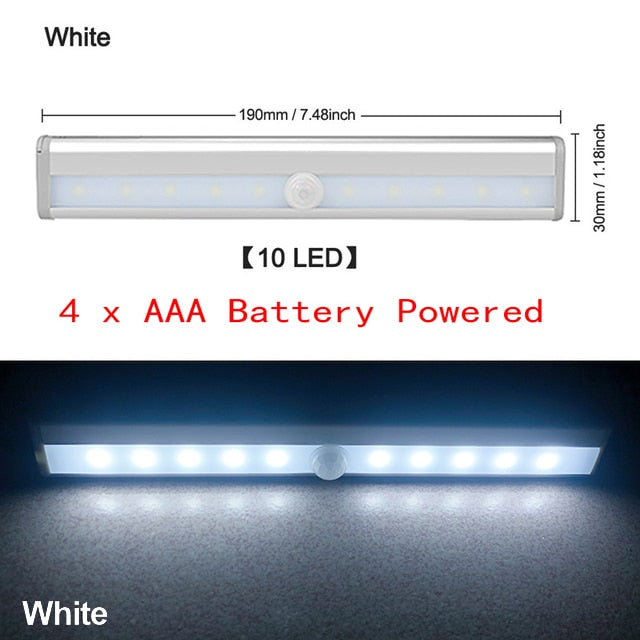 6 10 24 40 60 LEDs Under Cabinet Night Light Sensor