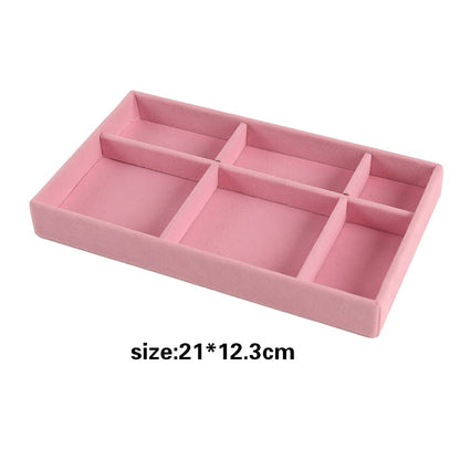 Fashion Portable Velvet  Jewelry Display Organizer Box