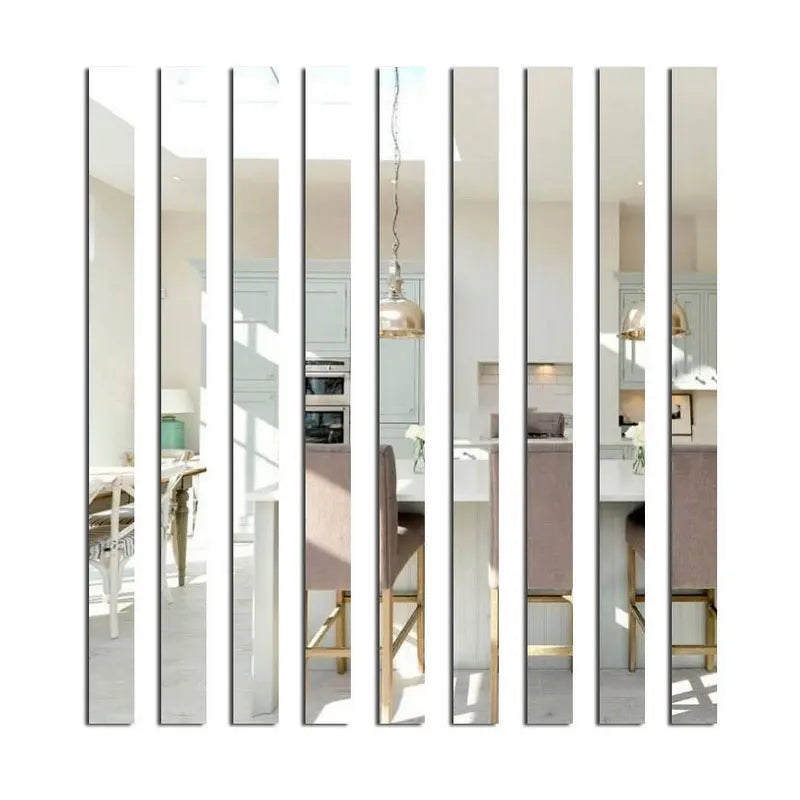 Acrylic Mirror Wall Strips Set