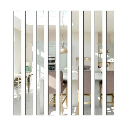 Acrylic Mirror Wall Strips Set