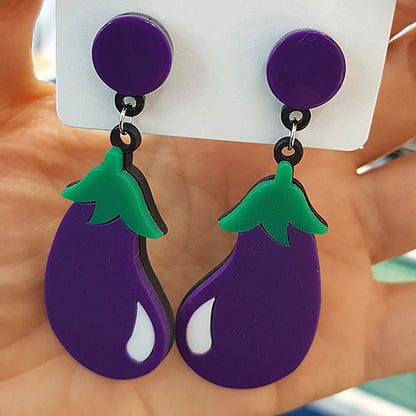 Fruit Vegetables Acrylic Drop Earrings