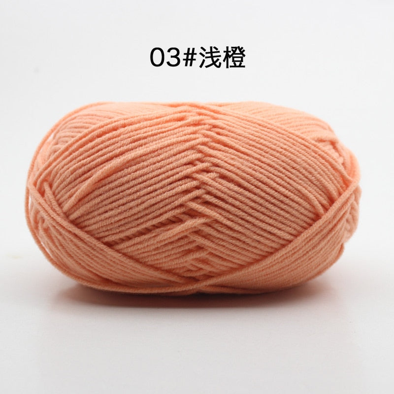 50g/Set 4ply Milk Cotton Knitting Wool Yarn