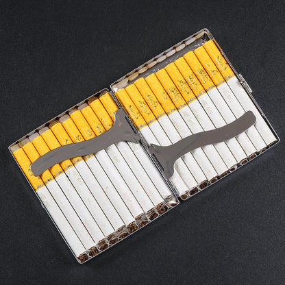 Silver Portable Metal Cigarette Case