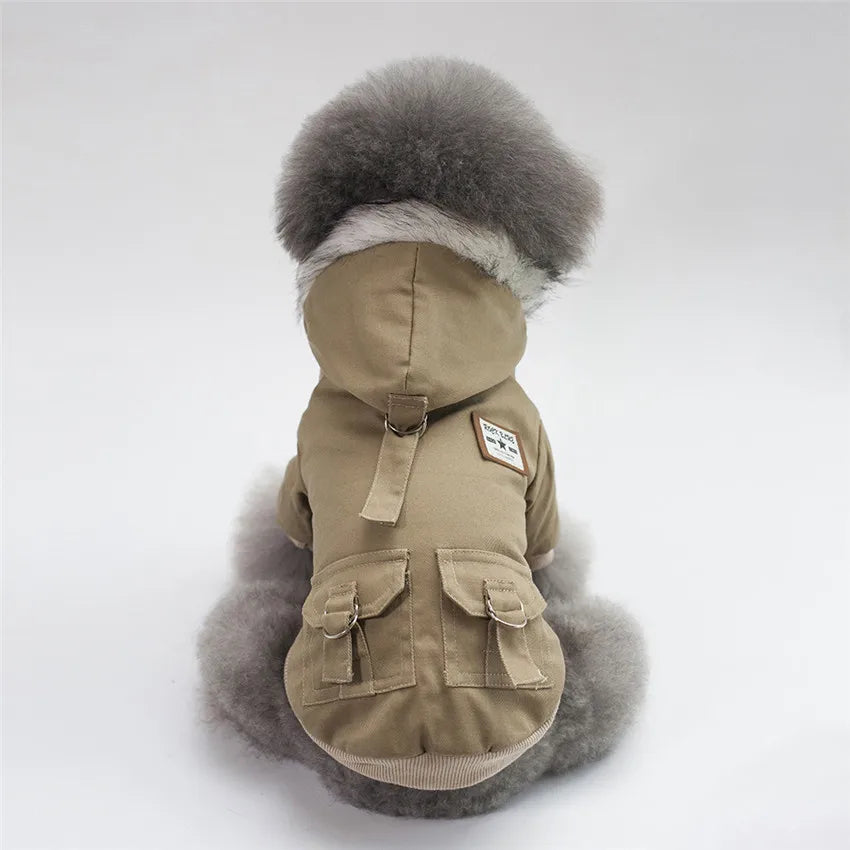 Warm Cotton Winter Dog Jacket Hoodie