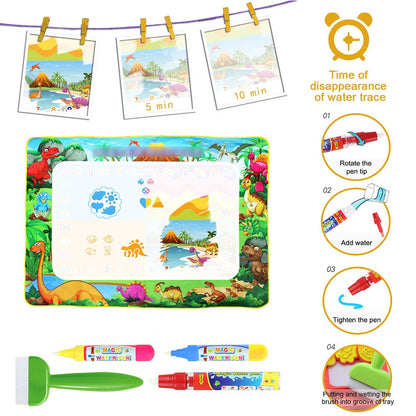 educational game drawing mat dinosaur