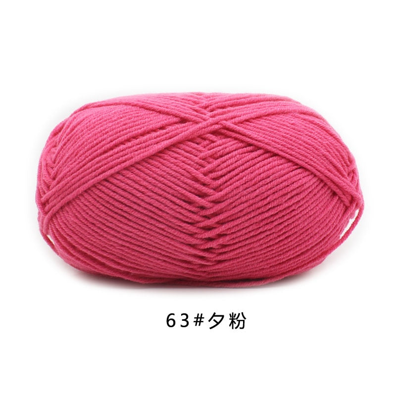 50g/Set 4ply Milk Cotton Knitting Wool Yarn