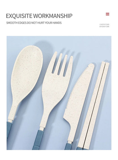 Portable Wheat Straw Cutlery Set
