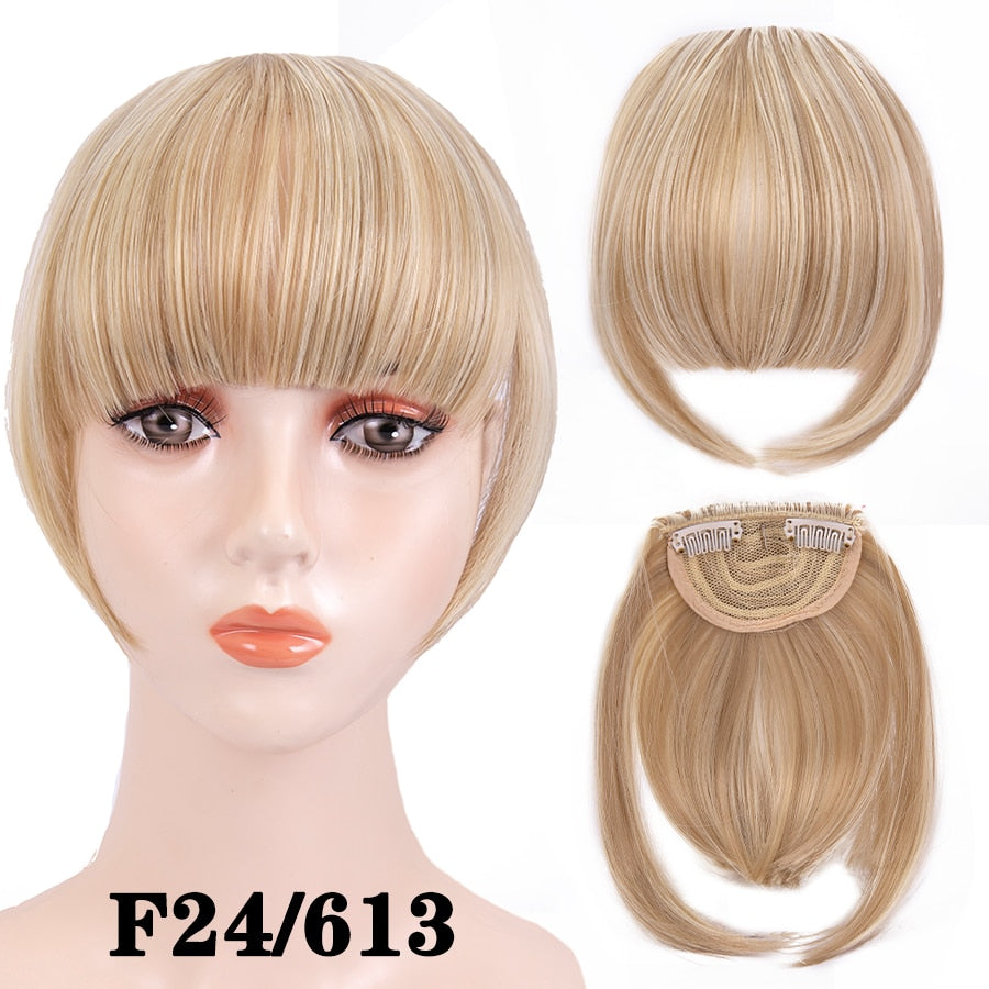 Leeons Short Synthetic Bangs Heat Resistant Hairpieces