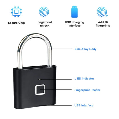 Smart Biomedric Fingerprint Padlock