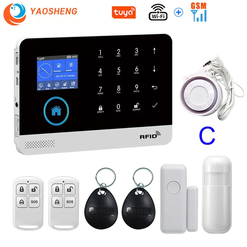 Wireless Security System with Sensors & App Control