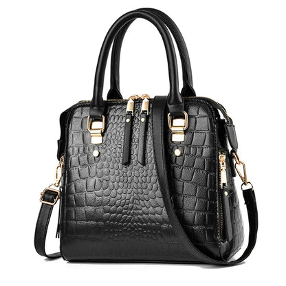 Crocodile Embossed PU Leather Tote Bag