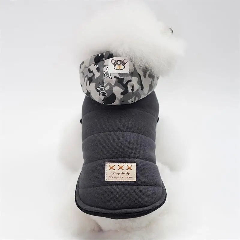Warm Cotton Winter Dog Jacket Hoodie